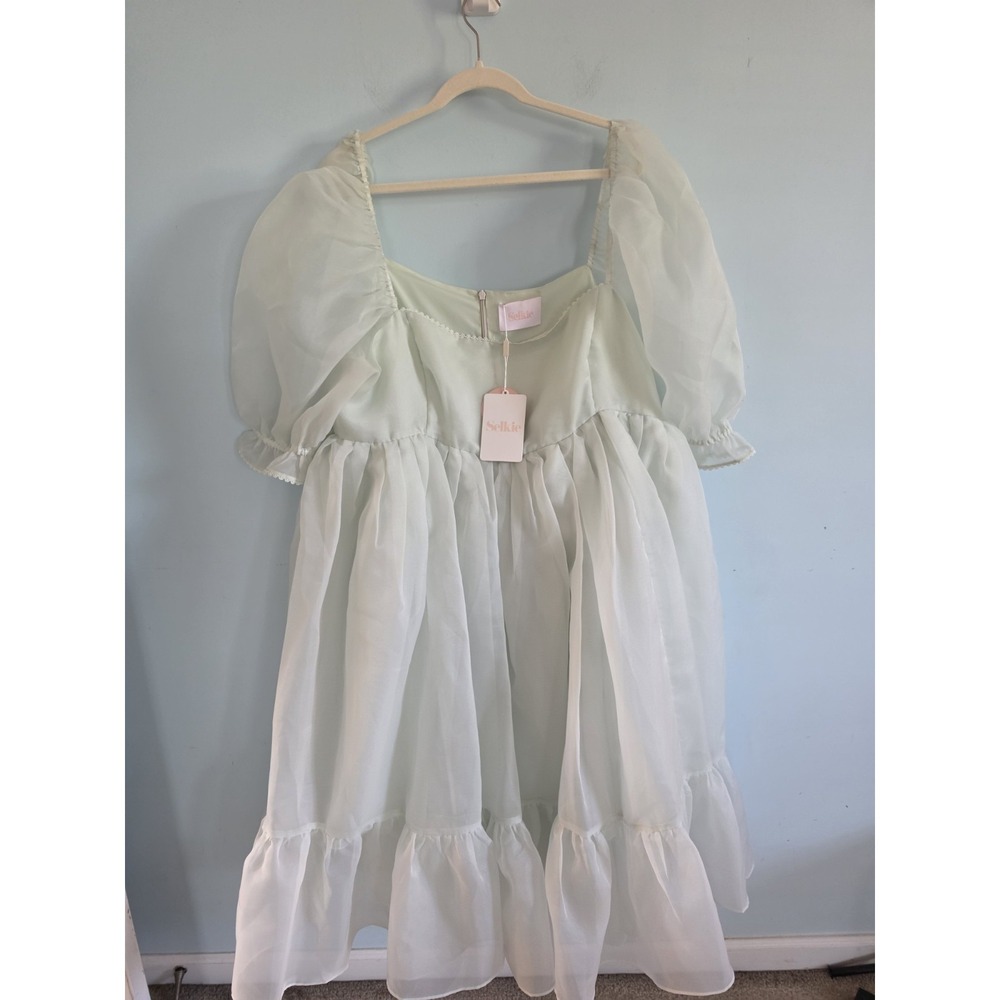 Selkie x REVOLVE The French Puff Fairycore Whimsical Dress Milk Jade Sz 3X - Picture 2 of 5